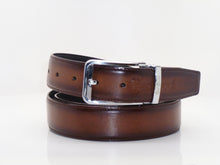 Load image into Gallery viewer, Burnished Calfskin Belt Brown
