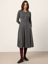 Load image into Gallery viewer, Cashmere Buttoned Panel Maxi Dress BREE
