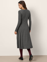 Load image into Gallery viewer, Cashmere Buttoned Panel Maxi Dress BREE
