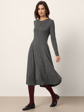 Load image into Gallery viewer, Cashmere Buttoned Panel Maxi Dress BREE
