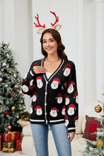 Load image into Gallery viewer, Casual Santa Claus Jacquard Cardigan Sweater | NCS
