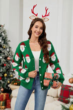 Load image into Gallery viewer, Casual Santa Claus Jacquard Cardigan Sweater | NCS
