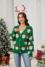 Load image into Gallery viewer, Casual Santa Claus Jacquard Cardigan Sweater | NCS
