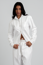 Load image into Gallery viewer, Celeste Vegan Quilted Leather Button-Up

