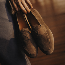 Load image into Gallery viewer, Men's Chocolate Suede Centesimo
