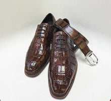 Load image into Gallery viewer, Style: Maurice Alligator Belt-Brown
