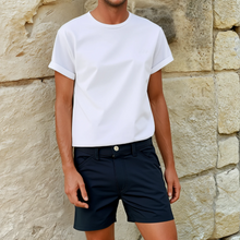 Load image into Gallery viewer, Everyday Stretch Shorts with a Comfortable Built-In Liner - Denim Style- Black
