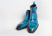 Load image into Gallery viewer, Style: Maurice Alligator Belt-Blue
