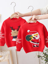 Load image into Gallery viewer, Children's Cartoon Pattern Red Thickened Christmas Sweater | NCS
