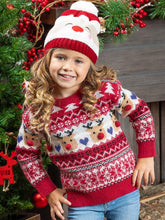 Load image into Gallery viewer, Children's Reindeer Jacquard Casual Pullover Christmas Sweater | NCS
