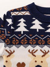 Load image into Gallery viewer, Children's Reindeer Jacquard Casual Pullover Christmas Sweater | NCS

