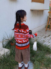 Load image into Gallery viewer, Children's Snowflake Reindeer Christmas Parent-Child Sweater | NCS
