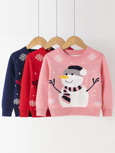 Load image into Gallery viewer, Children's Snowman Christmas Long Sleeve Sweater | NCS
