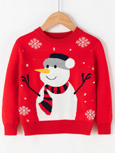 Load image into Gallery viewer, Children's Snowman Christmas Long Sleeve Sweater | NCS
