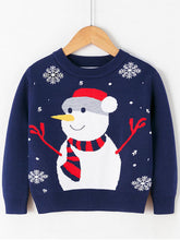 Load image into Gallery viewer, Children's Snowman Christmas Long Sleeve Sweater | NCS
