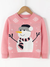 Load image into Gallery viewer, Children's Snowman Christmas Long Sleeve Sweater | NCS
