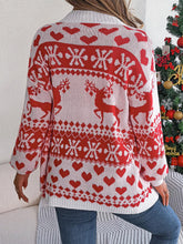 Load image into Gallery viewer, Christmas Reindeer Long Sleeve Cardigan Sweater | NCS
