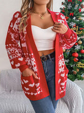 Load image into Gallery viewer, Christmas Reindeer Long Sleeve Cardigan Sweater | NCS

