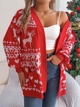 Load image into Gallery viewer, Christmas Reindeer Long Sleeve Cardigan Sweater | NCS
