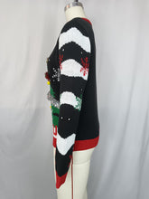 Load image into Gallery viewer, Christmas Tree Embroidery Crew Neck Ugly Christmas Sweater | NCS
