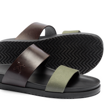 Load image into Gallery viewer, Women's Brown &amp; Green Cinturini Sandal
