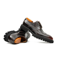 Load image into Gallery viewer, Claret derby brogue shoes
