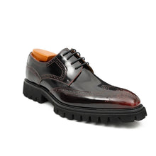 Load image into Gallery viewer, Claret derby brogue shoes
