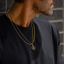 Load image into Gallery viewer, Clover Pendant - 14K Gold Onyx
