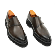 Load image into Gallery viewer, Coffee Double - Monk Chunky Loafers
