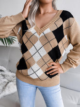 Load image into Gallery viewer, College-Style Diamond Pattern Casual Sweater | NCS

