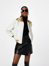 Load image into Gallery viewer, Color-block PU Leather Jacket, Soho | Women - BYMANYC ® New York
