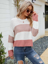 Load image into Gallery viewer, Colorblock Rib-knit Drop Shoulder Sweater | NCS
