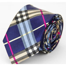 Load image into Gallery viewer, Colorful Plaids &amp; Stripes Collection Skinny Ties - 20 Colors &amp; Styles
