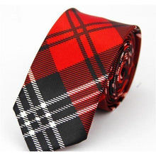 Load image into Gallery viewer, Colorful Plaids &amp; Stripes Collection Skinny Ties - 20 Colors &amp; Styles
