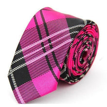Load image into Gallery viewer, Colorful Plaids &amp; Stripes Collection Skinny Ties - 20 Colors &amp; Styles

