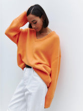 Load image into Gallery viewer, Colorful Loose Fit V-Neck Long Sleeve Sweater | NCS
