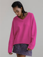 Load image into Gallery viewer, Colorful Loose Fit V-Neck Long Sleeve Sweater | NCS
