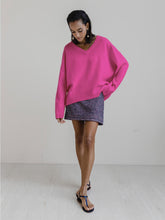 Load image into Gallery viewer, Colorful Loose Fit V-Neck Long Sleeve Sweater | NCS
