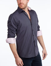 Load image into Gallery viewer, Contrast Collar Button-Up Shirt //  - Contemporary Fit - contrast  trimming - final sale

