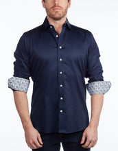 Load image into Gallery viewer, Contrast Collar Button-Up Shirt // Contemporary Fit - contrast  trimming - final sale
