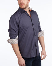 Load image into Gallery viewer, Contrast Collar Button-Up Shirt //  - Contemporary Fit - contrast  trimming - final sale
