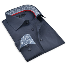 Load image into Gallery viewer, Contrast Collar Button-Up Shirt // Contemporary Fit - contrast  trimming - final sale
