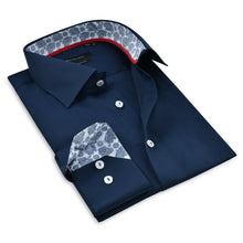 Load image into Gallery viewer, Contrast Collar Button-Up Shirt // Contemporary Fit - contrast  trimming - final sale
