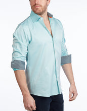 Load image into Gallery viewer, Contrast Collar Button-Up Shirt // Contemporary Fit - contrast  trimming- final sale
