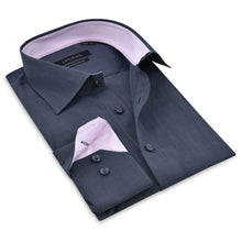 Load image into Gallery viewer, Contrast Collar Button-Up Shirt //  - Contemporary Fit - contrast  trimming - final sale
