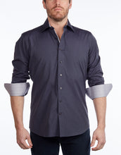 Load image into Gallery viewer, Contrast Collar Button-Up Shirt //  - Contemporary Fit - contrast  trimming - final sale
