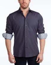 Load image into Gallery viewer, Contrast Collar Button-Up Shirt // Contemporary Fit - contrast  trimming - final sale

