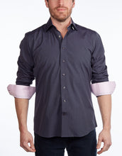 Load image into Gallery viewer, Contrast Collar Button-Up Shirt //  - Contemporary Fit - contrast  trimming - final sale
