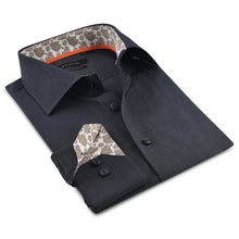 Load image into Gallery viewer, Contrast Collar Button-Up Shirt //  - Contemporary Fit - contrast  trimming - final sale
