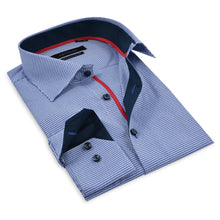 Load image into Gallery viewer, Contrast Collar Button-Up Shirt //  - Contemporary Fit - contrast  trimming- final sale
